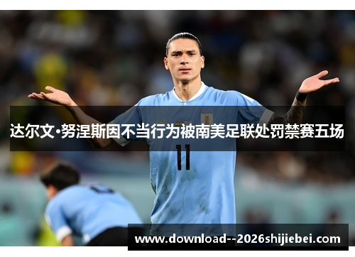 达尔文·努涅斯因不当行为被南美足联处罚禁赛五场